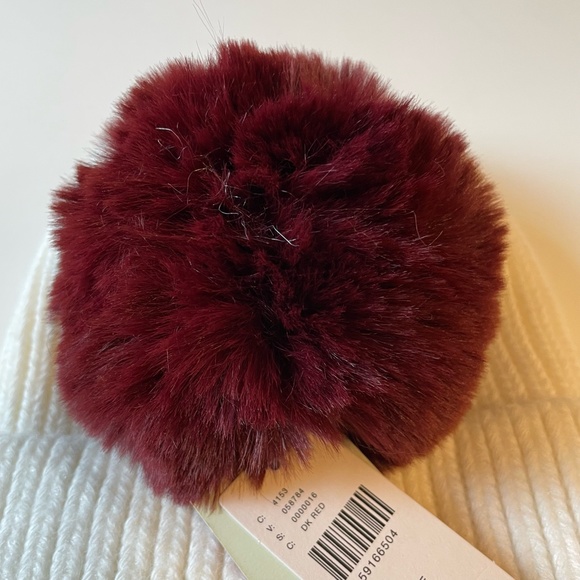 SOLD NWT Anthropologie Winter Hat Base INCLUDES 2 Interchangeable Poms - Picture 6 of 10